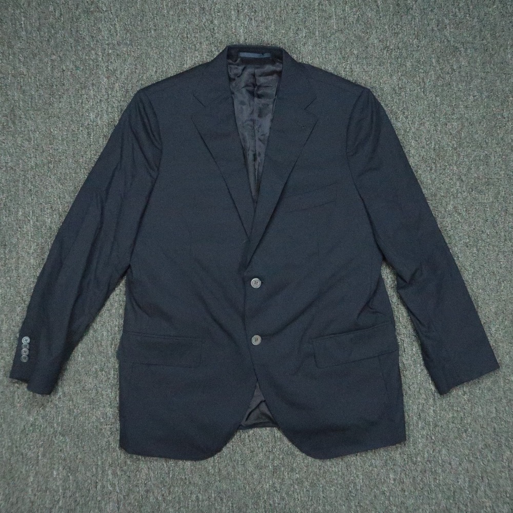 Proper Cloth Blazer Mens 42R Blue Wool Made To Measure Custom Stretch